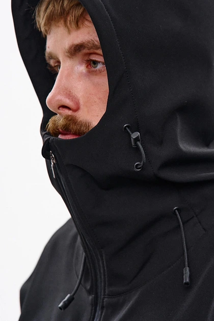 Чоловіча куртка з софтшелу "Варріор", чорна 2XL (8037381) - зображення 12