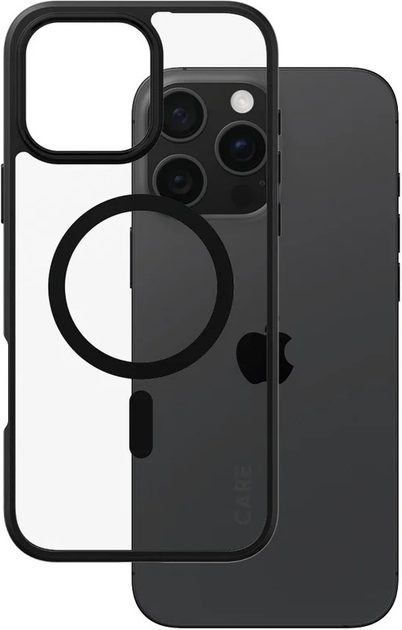 Etui CARE by PanzerGlass Flagship Case Transparent Urban Combat w. Black Frame & MagSafe do Apple iPhone 16 Pro Max (5715685004261) - obraz 1