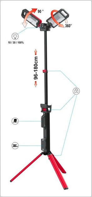 Reflektor Yato YT-81811 (5906083072635) - obraz 2