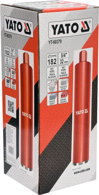 Wiertło koronowe diamentowe Yato YT-60379 182 x 430 mm – M32 (5906083048135) - obraz 3