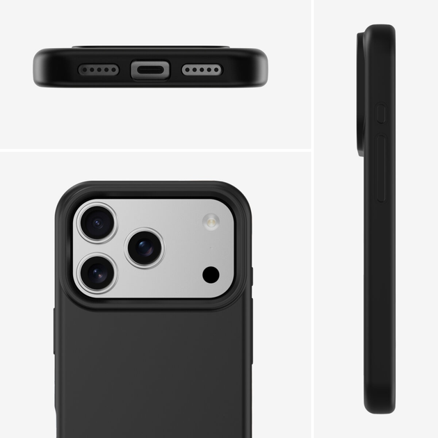 Etui 4smarts Silicone Case Cupertino do Apple iPhone 17 Pro Black (4252011911998) - obraz 2