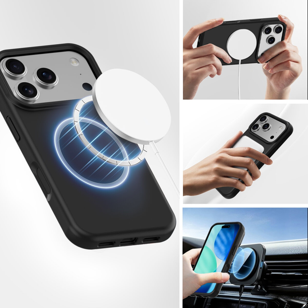 Etui 4smarts Silicone Case Cupertino do Apple iPhone 17 Pro Black (4252011911998) - obraz 4