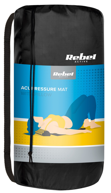 Килимок для акупресури з шипами та подушкою Rebel Active XXL 130 x 50 см Сірі шипи (5901890102384) - зображення 5