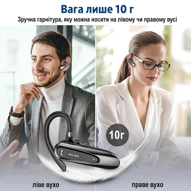 Беспроводная bluetooth гарнитура New Bee LC-B45 Чёрная - изображение 7