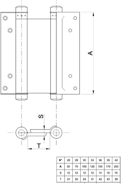 Zawias wahadłowy niklowany IBFM 150 mm 107036 (000040068893) - obraz 2
