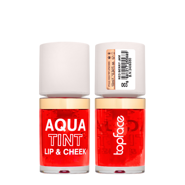 Жидкая помада тинт для губ и щек topface Aqua Tint Lip & Cheek на водной основе 10 мл ( РТ215), 03 Red Berry Jam Коралловый - Фото 4 Жидкая помада тинт для губ и щек topface Aqua Tint Lip & Cheek на водной основе 10 мл ( РТ215), 03 Red Berry Jam Коралловый - изображение 4