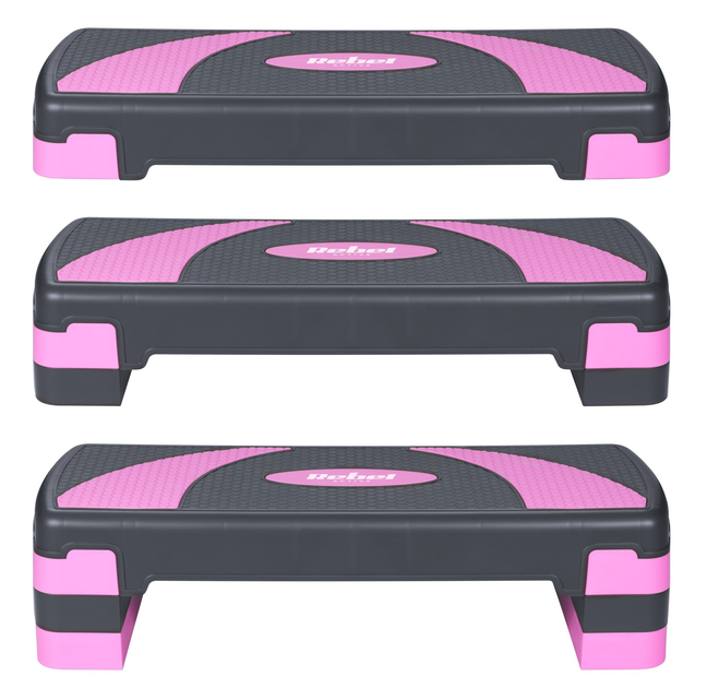Step do aerobiku i ćwiczeń fitness Rebel Active 3 stopnie 78 cm Szaro-fioletowy (5901890100069) - obraz 5