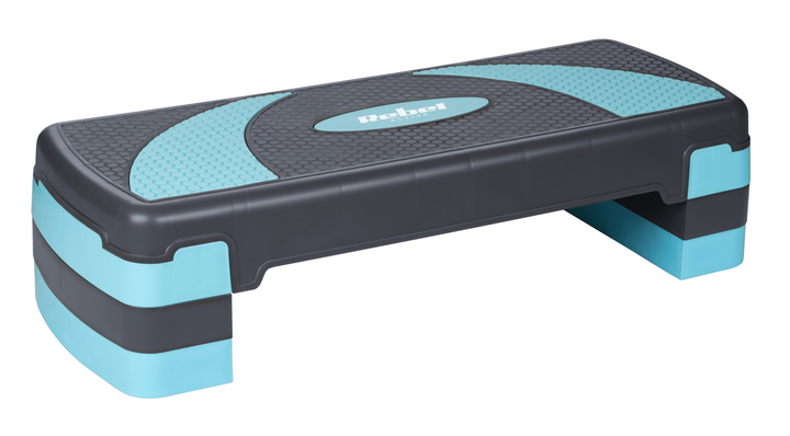 Step do aerobiku i ćwiczeń fitness Rebel Active 3 stopnie 78 cm Szaro-niebieski (5901890100083) - obraz 1