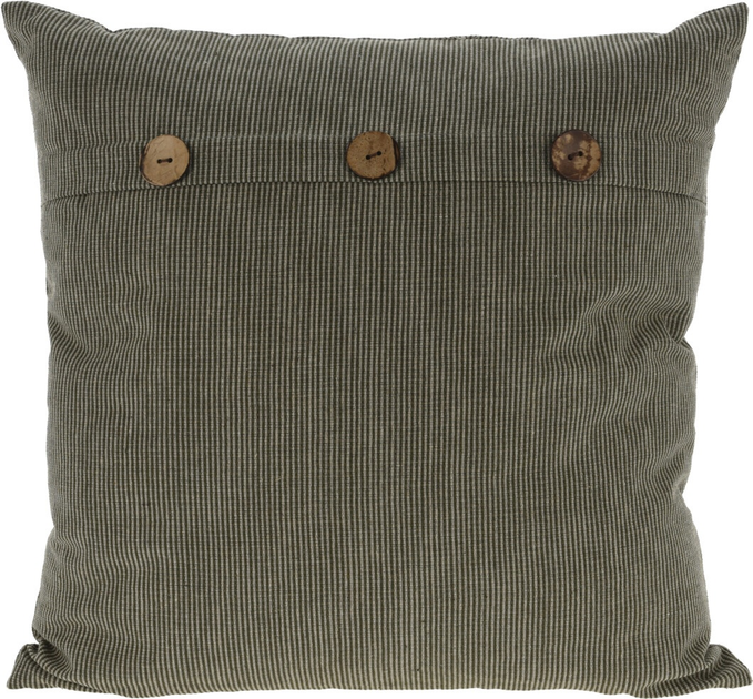 Декоративна подушка Home Styling Collection з великими ґудзиками хакі 45 x 45 см (5902973451603) - зображення 1