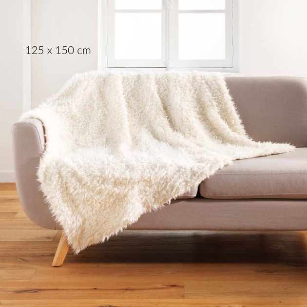 Koc Douceur d'intérieur Mouton miękki z imitacji futra 125 x 150 cm (3574386095662) - obraz 2