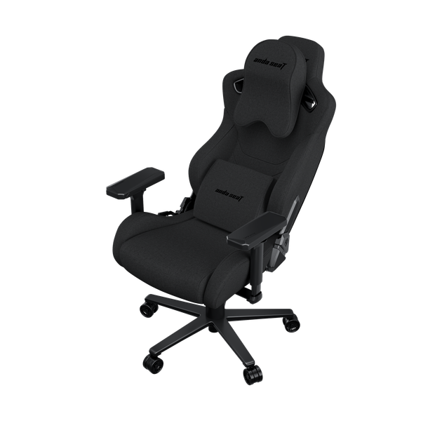 Игровое кресло Anda Seat Kaiser Frontier XL Dark Gray Fabric нагрузка до 150 кг, льняная ткань, пена Memory Foam, гарантия 24 мес, наклон спинки 160 °, рост до 200 см - изображение 10