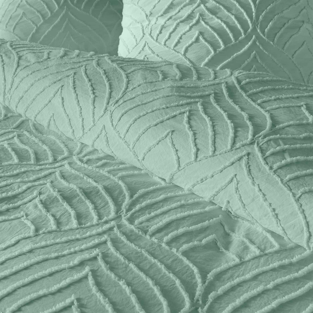 Komplet pościeli Douceur d'intérieur Heltie z tuftowanym wzorem Jasnozielony 240 x 220 cm (3574386449830) - obraz 2