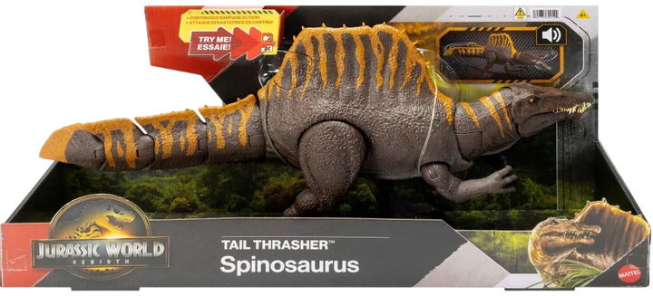 Figurka Jurassic World Niesamowity atak Spinozaura z filmu Świat Jurajski (JGB56) (0194735309498) - obraz 1