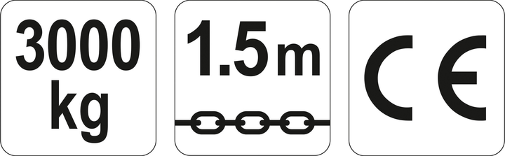 Лебідка ланцюгова ручна Yato YT-58966 з дотягувачем 1.5 м 3 т (5906083012556) - зображення 3