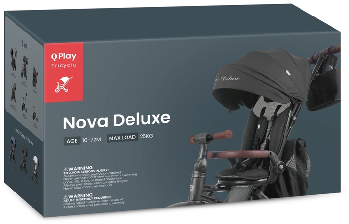Rowerek trójkołowy Qplay Nova Deluxe Beige (5061047482001) - obraz 12