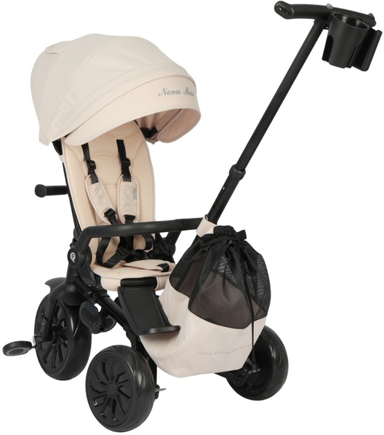 Rowerek trójkołowy Qplay Nova Max Beige (5061047482186) - obraz 2