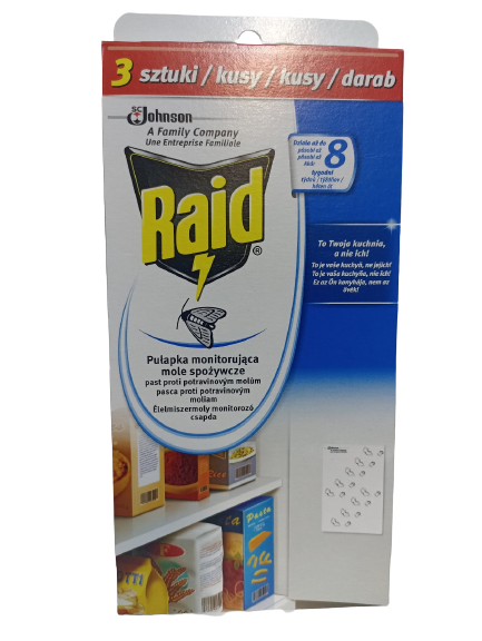 Средство инсектецидное RAID® стикеры от пищевой моли 3 шт/уп Aeroxon Insect Control GmbH - Фото 1 Средство инсектецидное RAID® стикеры от пищевой моли 3 шт/уп Aeroxon Insect Control GmbH - изображение 1