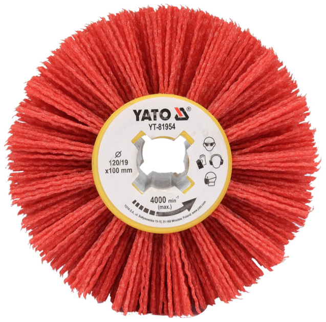 Щітка YATO для сатинувальної машини PCV 120X00X19MM (5906083082313) - зображення 3