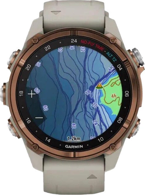 Смарт-часы Garmin Descen Mk3i – 43 mm Bronze PVD Titanium with French Gray Silicone Band (010-02753-13/14) - изображение 9