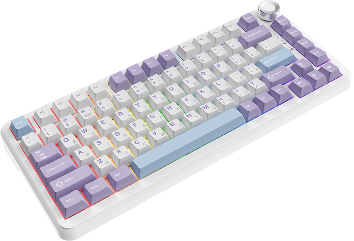 Клавиатура Ajazz AK820 MAX Magnetic switches Purple White Blue RGB (AK820MAX-WM-PWB) - Фото 2 Клавиатура Ajazz AK820 MAX Magnetic switches Purple White Blue RGB (AK820MAX-WM-PWB) - изображение 2