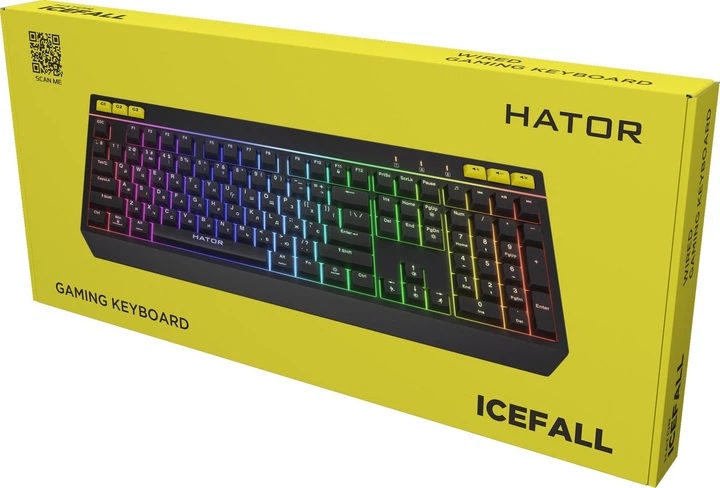 Клавіатура Hator Icefall USB Black (HTK402UA) - Фото 6 Клавіатура Hator Icefall USB Black (HTK402UA) - зображення 6