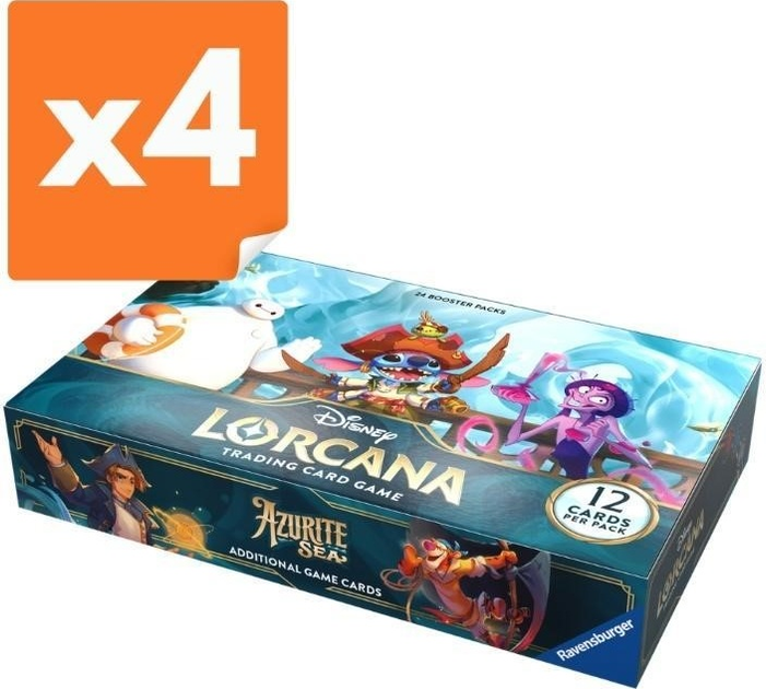 Набір карток Ravensburger Disney Lorcana Booster Box Azurite Sea Set 6 4 x 24 шт. (5902490426207) - зображення 1
