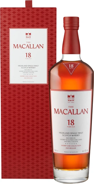 The MACALLAN 18☆ Віскі The Macallan Sherry Oak Cask 18 років витримки 0.7 л 43% у