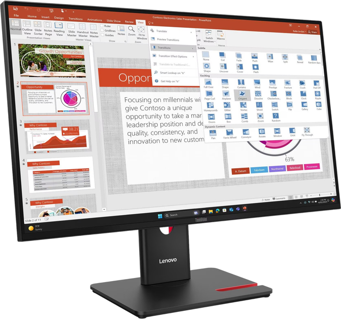Monitor 27" Lenovo ThinkVision T27-40 (64A5ZAT6EU) - obraz 2