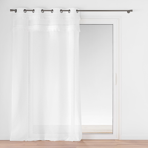 Firana okienna Douceur d'intérieur Frangina z frędzlami 140 x 240 cm (3574386276863) - obraz 1
