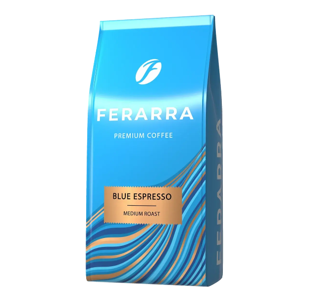 Кофе в зернах Ferarra Blue Espresso Medium Roast вес 1000 г - Фото 1 Кофе в зернах Ferarra Blue Espresso Medium Roast вес 1000 г - изображение 1