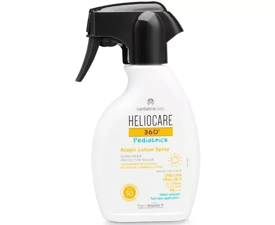 Сонцезахисний спрей для дітей Heliocare 360 Pediatrics Atopic Locion Spray SPF50+ 250 мл - Фото 1 Сонцезахисний спрей для дітей Heliocare 360 Pediatrics Atopic Locion Spray SPF50+ 250 мл - изображение 1