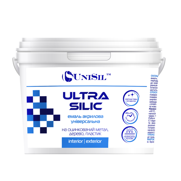 Эмаль акриловая Ultra Silic Unisil темно-коричневая 0.35 л - изображение 2