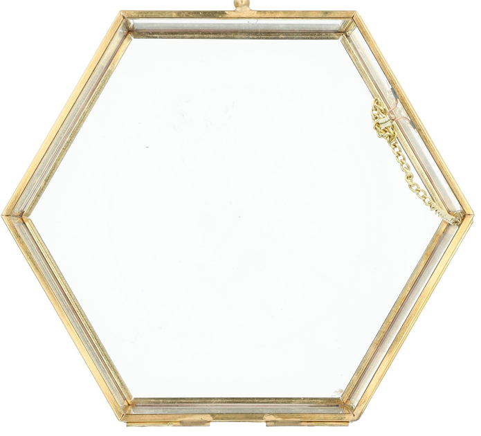 Скринька для біжутерії Homla Grazia шестикутна Золотиста 17 x 16 x 5 см (5902869978528) - зображення 3