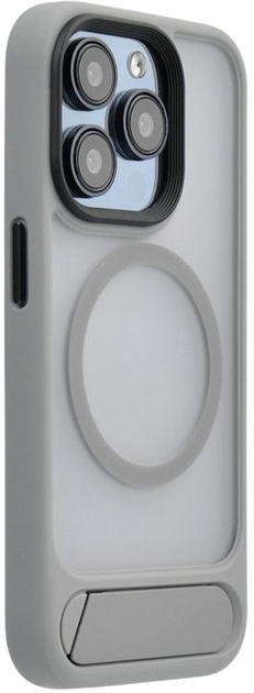 Панель Evelatus Rubber Coated MagSafe With Stand Case для Apple iPhone 15 Pro Silver (EVEAPP15PRMSCS) - зображення 1
