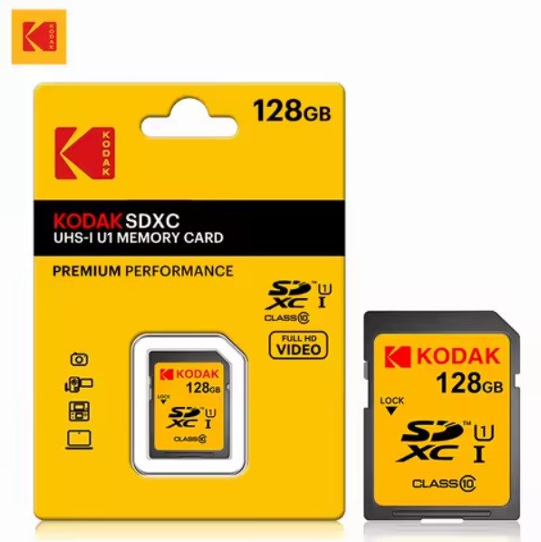 Карта памяти SD Kodak SDXC U1 Class 10 128GB - Фото 1 Карта памяти SD Kodak SDXC U1 Class 10 128GB - изображение 1