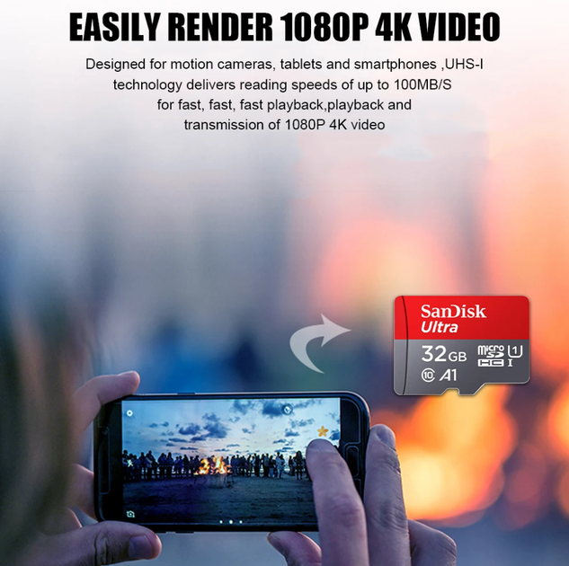 Карта памяти TF microSDHC SanDisk Ultra Class 10 32GB - изображение 4
