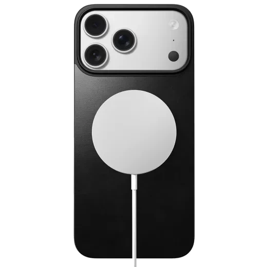 Кожаная магнитная накладка на заднюю панель Nomad Magnetic Horween Leather Back Black для iPhone 17 Pro Max (NM014391858) - Фото 3 Кожаная магнитная накладка на заднюю панель Nomad Magnetic Horween Leather Back Black для iPhone 17 Pro Max (NM014391858) - изображение 3