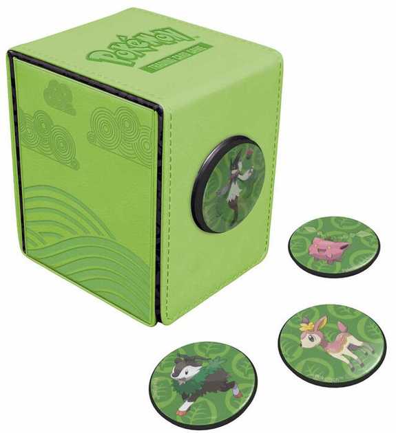 Коробка для карт Ultra Pro Pokemon Morning Meadow Alcove 4-Click Deck Box (74427164690) - зображення 1