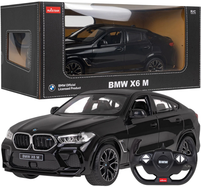 Машинка на радіокеруванні Rastar BMW X6 M Чорна (6930751321236) - зображення 1