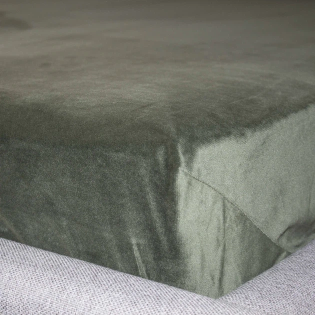 Простирадло ТЕП "VELOUR" з резинкою темно-зелений, 160x200 - Фото 4 Простирадло ТЕП "VELOUR" з резинкою темно-зелений, 160x200 - зображення 4