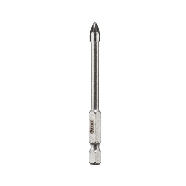 Сверло по стеклу и керамике 6 мм, HEX 1/4" INTERTOOL SD-0286 - изображение 3