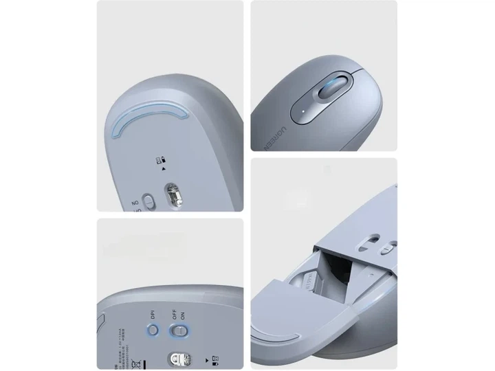 Миша UGREEN MU105 Portable Blue (90671) - изображение 3