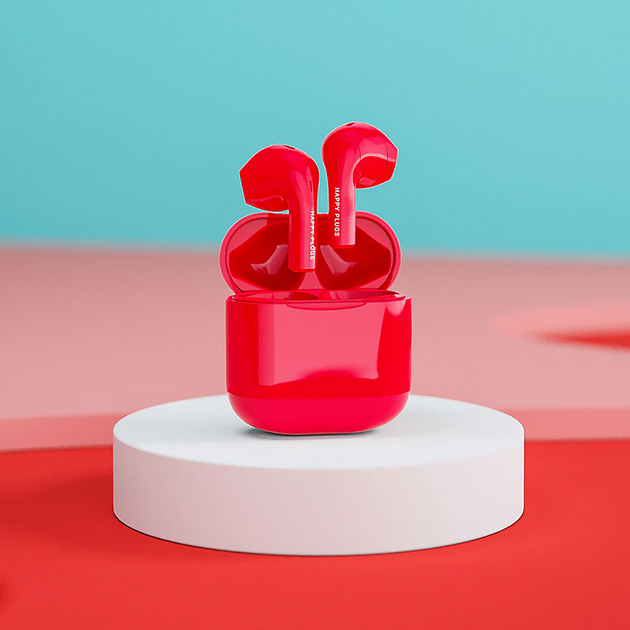 Słuchawki Happy Plugs Joy Wireless Red (7350116012873) - obraz 7