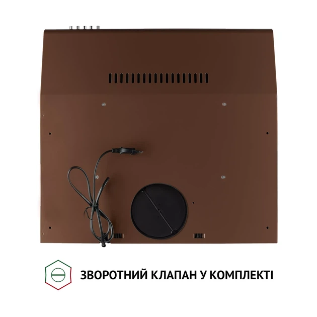Кухонная вытяжка плоская PERFELLI PL 5144 Dark BR LED, коричневая стандартная вытяжка на кухню, 49,6 см - изображение 6