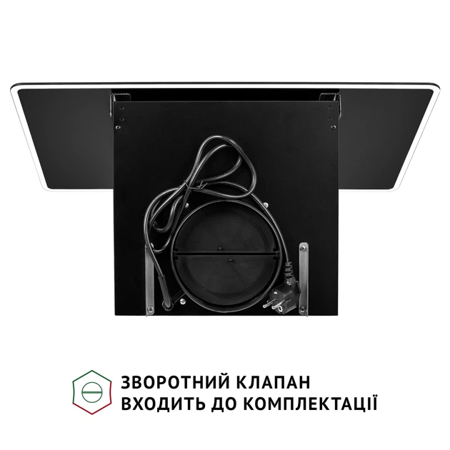 Кухонная вытяжка PERFELLI VICCO 6HSR NERO, черная декоративная наклонная настенная, с пультом ДУ, 59,5 см - изображение 7