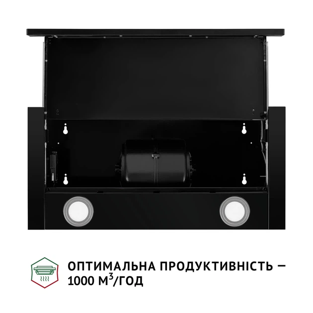 Кухонная вытяжка PERFELLI TL 6622 Full BL 1000 LED, черная мощная телескопическая, 1000 куб.м., 59,7 см - изображение 3