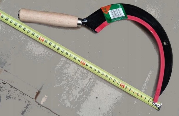 Sierp gładki z drewnianą rączką VOREL 36 cm (35832_v) - obraz 3