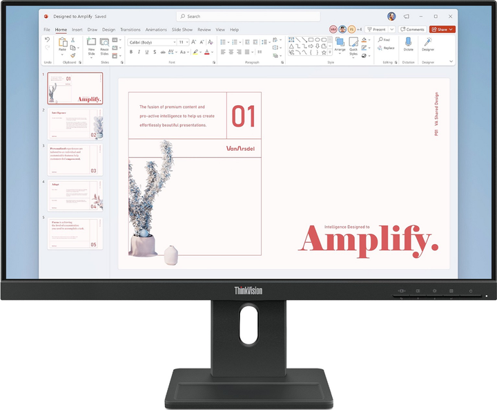 Monitor 23.8" Lenovo ThinkVision E24-40 (64BAMAT1EU) - obraz 1