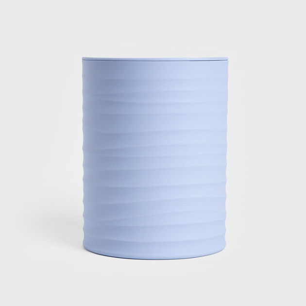 Kosz łazienkowy Homla Torus z tłoczeniem Niebieski 19 x 19 x 25 cm (5906496733642) - obraz 2