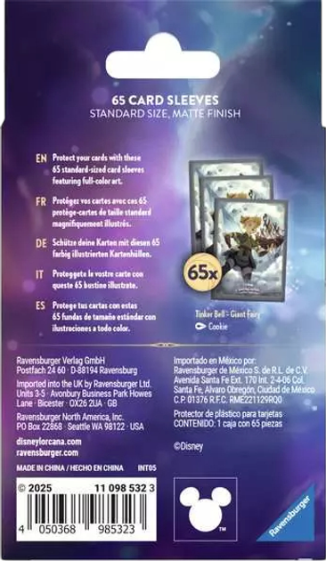Захисні карткові протектори Ravensburger Disney Lorcana Правління Джафара S08 Дінь-Дінь 65 шт. (4050368985323) - зображення 3